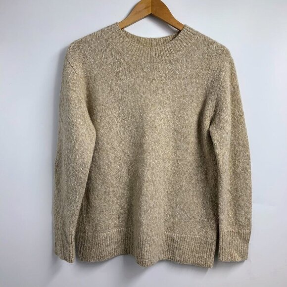 Vince Women's  Round Neck Long Sleeve Alpaca Merino Wool Knit Sweater Size S - Picture 1 of 12